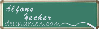 Alfons Hecher Visitenkarte